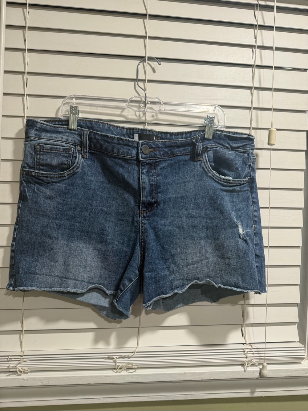 Kut from the Kloth Faded Blue Denim Cutoff Shorts